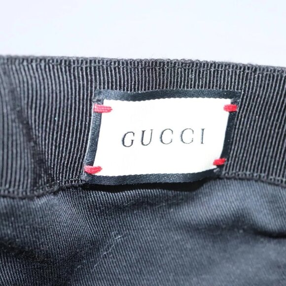 GUCCI Web Sherry Line Hat XL Black Green Red 200035 Auth ar13585 - Picture 8 of 13